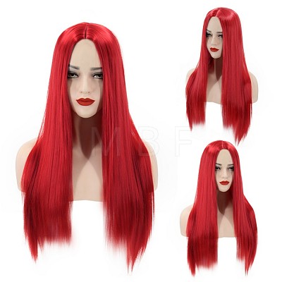 28 inch(70cm) Long Straight Synthetic Wigs OHAR-I015-28B-1