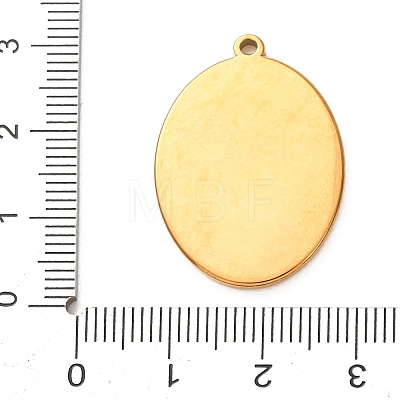 304 Stainless Steel Pendant Cabochon Settings STAS-Z204-04G-09-1