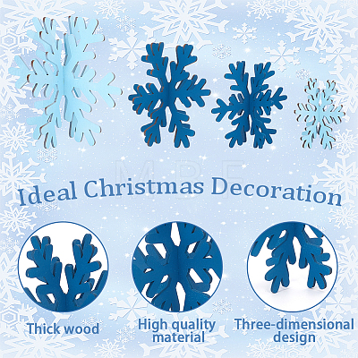 Christmas Wood Display Decorations AJEW-WH0258-740-1