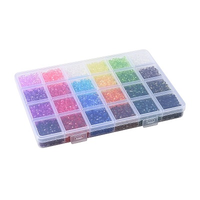 138g 23Colors Transparent Acrylic Beads TACR-FS0001-69-1