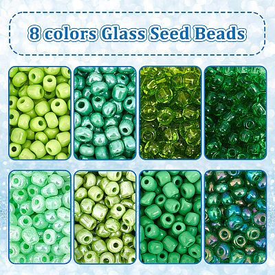 Mixed Style 6/0 Round Glass Seed Beads SEED-PH0006-4mm-08-1