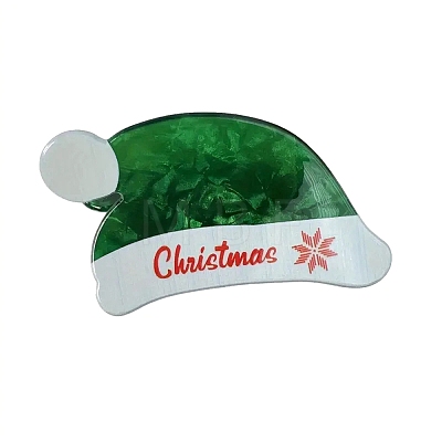 Christmas Hat Acrylic Claw Hair Clips PW-WG825D3-02-1