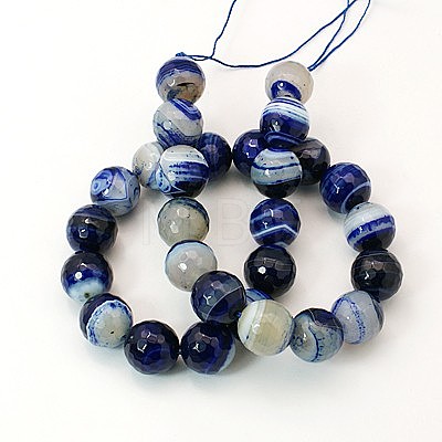 Natural Agate Beads Strands G-E054-8mm-M-1