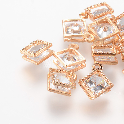 Rhombus Alloy Charms ZIRC-R007-053A-03-1