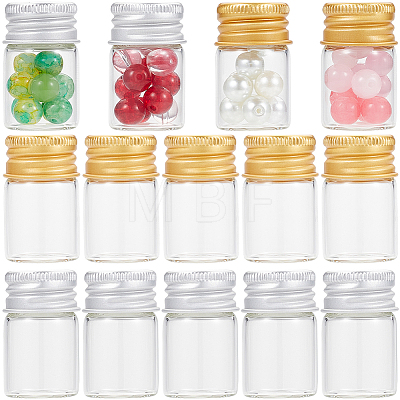 SUNNYCLUE 40Pcs 2 Colors Glass Bottles Bead Containers CON-SC0001-06A-1