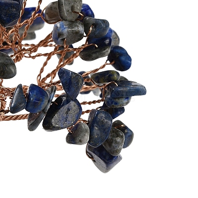 Natural Lapis Lazuli Chips Tree Decorations DJEW-M012-02A-1