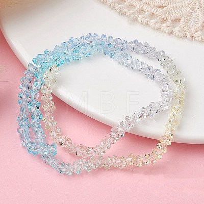 Transparent Baking Paint Glass Bead Strands GLAA-YW0003-17H-1