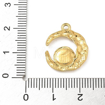 Ion Plating(IP) 304 Stainless Steel Pendant Cabochon Settings STAS-M082-02G-1