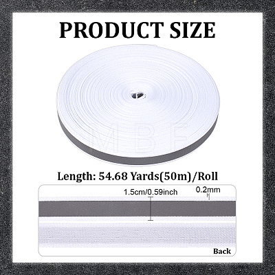 50M Reflective Polyester Ribbons OCOR-WH0070-306D-1