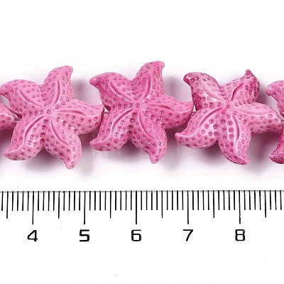 Synthetic Coral Dyed Carved Beads Strands CORA-K009-06C-01-1