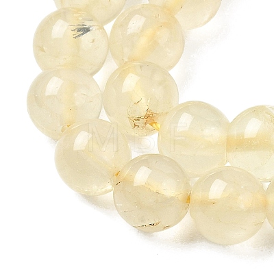 Natural Lemon Quartz(Heated) Beads Strands G-B167-A11-8mm-1