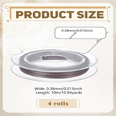 4 Rolls Tiger Tail Wire TWIR-LP0001-17A-04-1