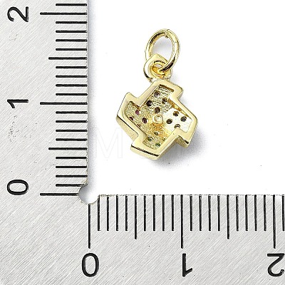 Brass Micro Pave Colorful Cubic Zirconia Pendants KK-H475-16G-01-1