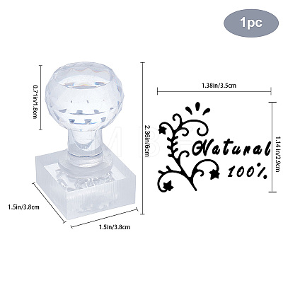 Clear Acrylic Soap Stamps with Big Handles DIY-WH0438-032-1