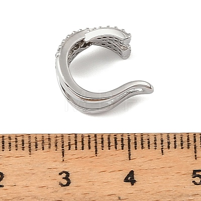 Brass Rhinestone Cuff Errings RB-Z001-03P-1