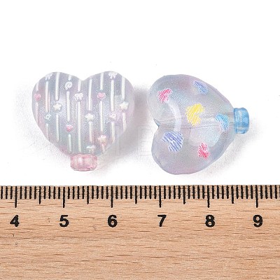 Printed Opaque Acrylic Beads OACR-D041-01C-1