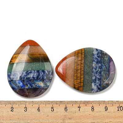 Teardrop Chakra Natural Mixed Stone Worry Stone G-G132-01-1