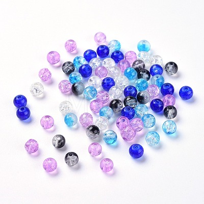 Baking Painted Crackle Glass Beads DGLA-X0006-6mm-03-1