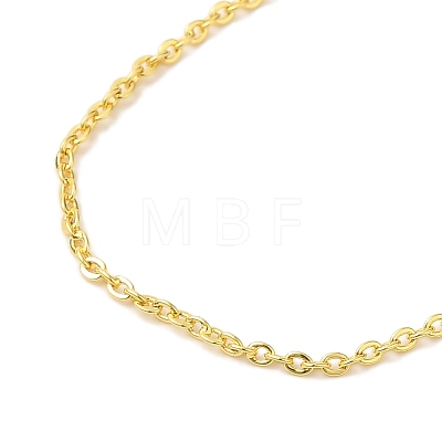 Brass Cable Chain Adjustable Slider Necklaces NJEW-B119-09G-1