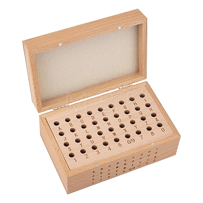 Wooden Leather Stamp Tools OBOX-WH0001-01-1