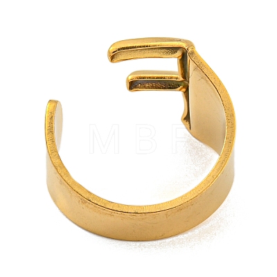 Vacuum Plating 201 Stainless Steel Cuff Rings RJEW-Z032-01G-F-1