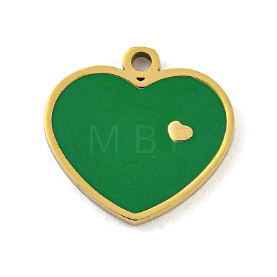 316 Surgical Stainless Steel Enamel Charms STAS-M073-34G-1