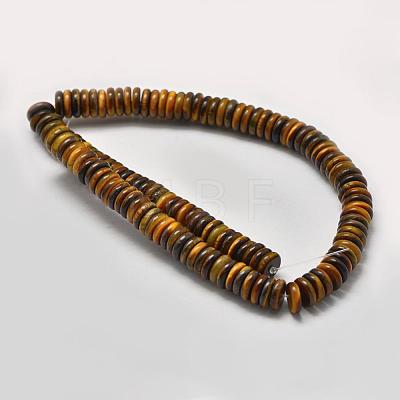 Natural Tiger Eye Heishi Beads Strands G-K208-25-10mm-1