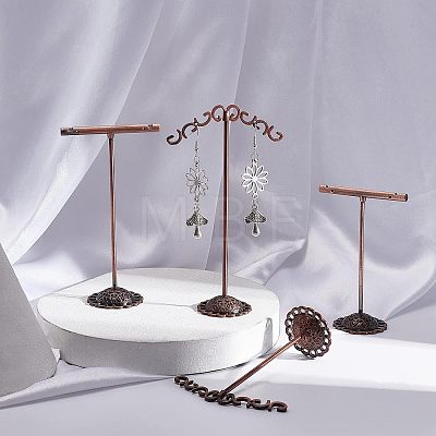 Fingerinspire 2 Sets 2 Style Iron Earring Display Stand EDIS-FG0001-40-1