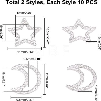 Unicraftale 304 Stainless Steel Cabochons STAS-UN0013-99P-1