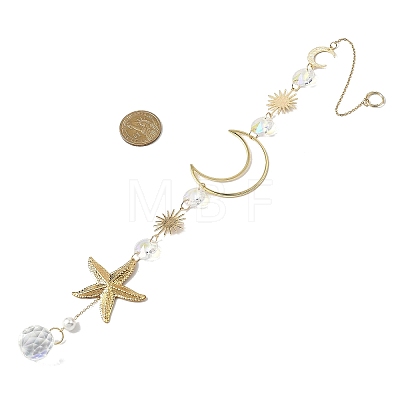 Glass Hanging Suncatchers HJEW-JM04564-1