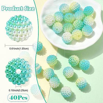 40Pcs Imitation Pearl Acrylic Beads OACR-FS0002-89A-05-1