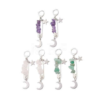 3 Pairs Brass Leverback Earrings EJEW-TA00792-1