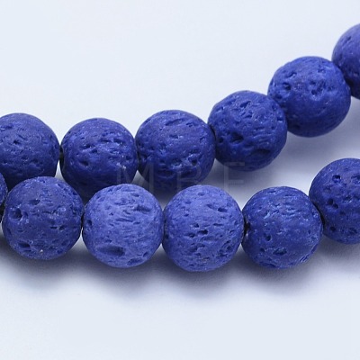 Natural Lava Rock Beads Strands X-G-F531-8mm-G12-1