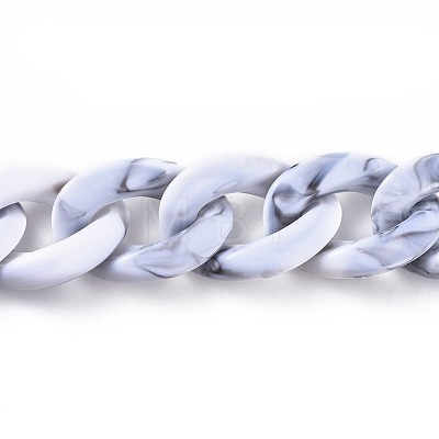 Acrylic Curb Chains AJEW-JB00505-05-1