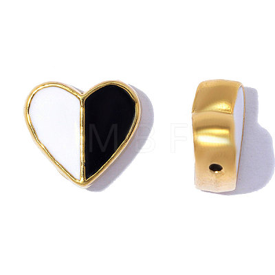 304 Stainless Steel with Enamel Beads SA-OY001-07G-01-1