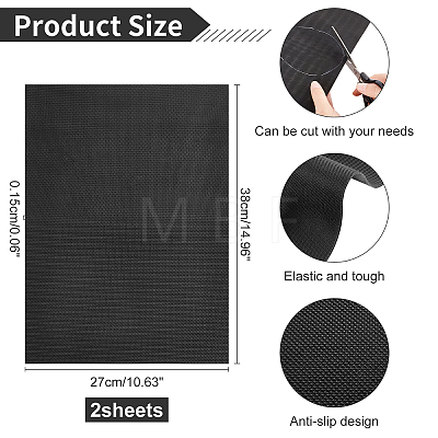 2 Sheet Rubber Fabric Anti-slip Protective Tape DIY-FH0003-40-1