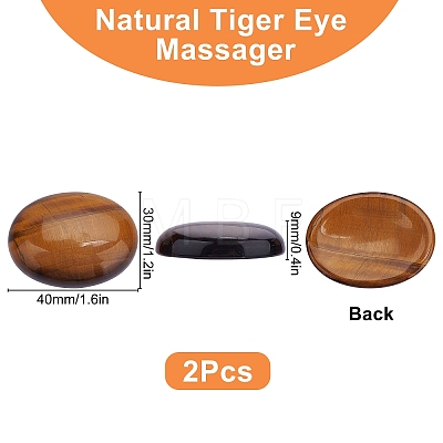 Natural Tiger Eye Massager DJEW-SC0001-01A-1