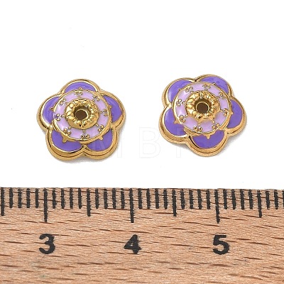 304 Stainless Steel Enamel Bead Caps SA-CBAD60D-09G-03-1