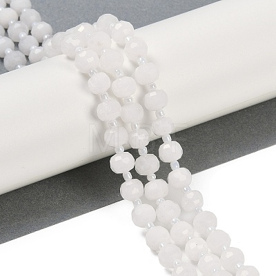 Natural White Jade Beads Strands G-H057-A22-07-1