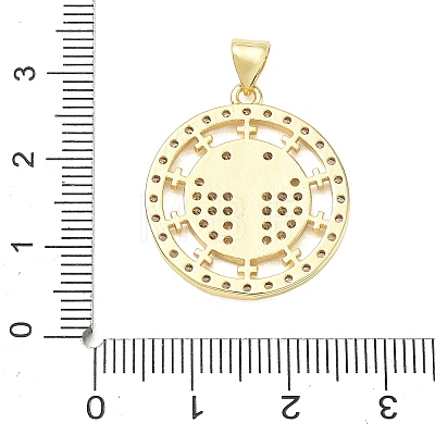 Religion Cross Brass Micro Pave Clear Cubic Zirconia Pendants CU-CBA83A6-03A-G02-1