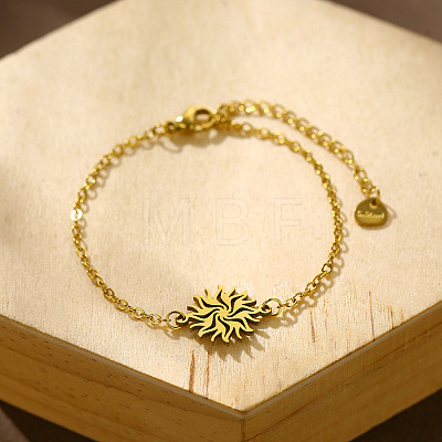 304 Stainless Steel Sun Link Bracelets WG36CC4-02-1