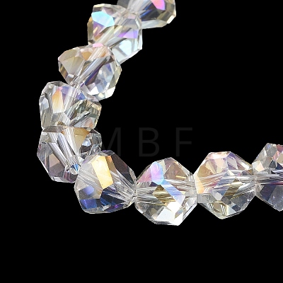 Transparent Electroplate Glass Beads Strands EGLA-I017-04-AB01-1