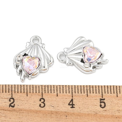 UV Plating Alloy with Rhinestone Pendants FIND-M033-26P-02-1