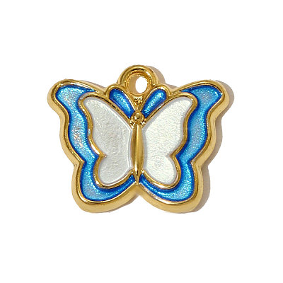 304 Stainless Steel Enamel Pendants STAS-OY005-40G-1