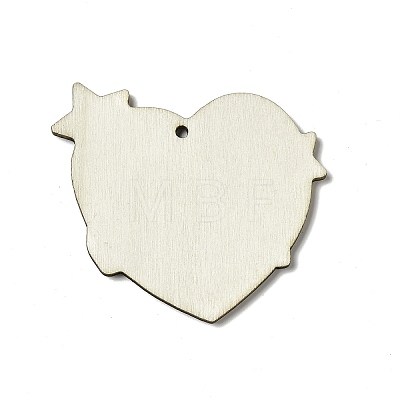 Father's Day Single Face Printed Aspen Wood Pendants WOOD-G014-32-1