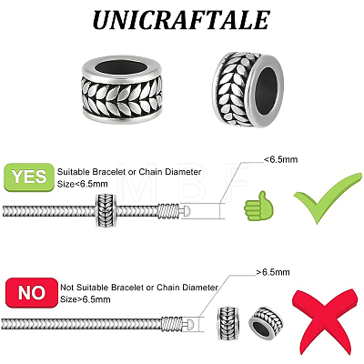 Unicraftale 8Pcs 304 Stainless Steel Beads STAS-UN0054-31-1