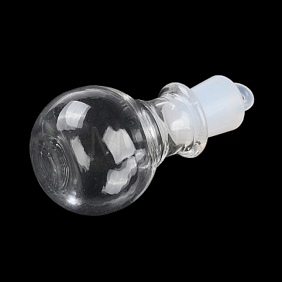 Clear Glass Wishing Bottle Pendants GLAA-A010-01B-1