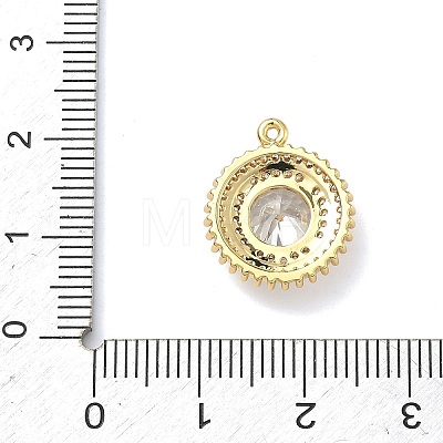 Brass Micro Pave Cubic Zirconia Pendants KK-C254-01C-G-1