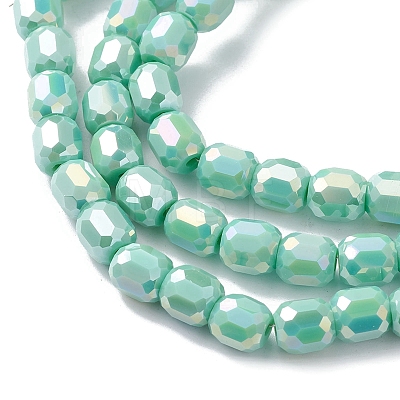 Electroplate Glass Beads Strands EGLA-K015-08D-1