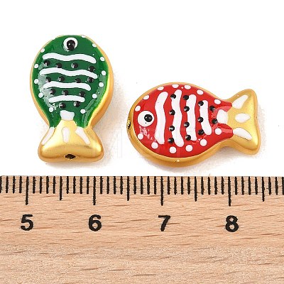Baking Paint Opaque Glass Enamel Beads GL-CBA4370-01-1